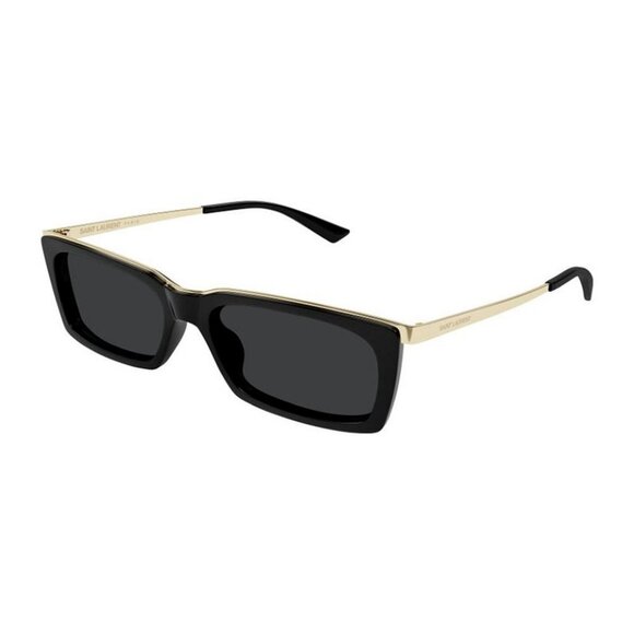 NEW SL766 001 SAINT LAURENT SUNGLASSES UNISEX BLACK SQUARE EYEWEAR - Picture 1 of 5